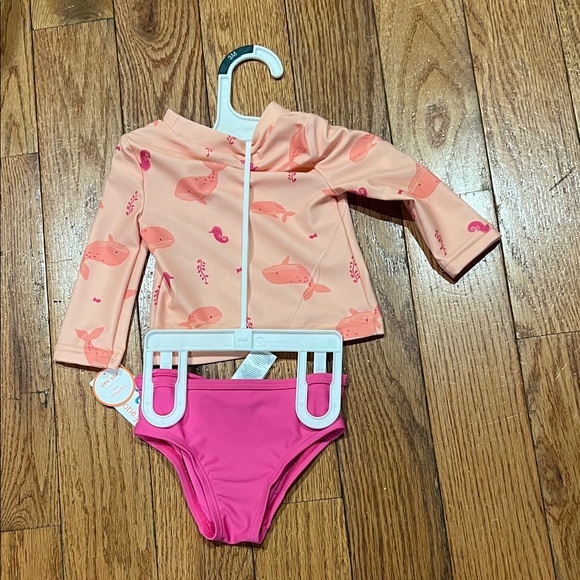 Carter's Pink Whale Rashguard Set - Picture 2 of 2